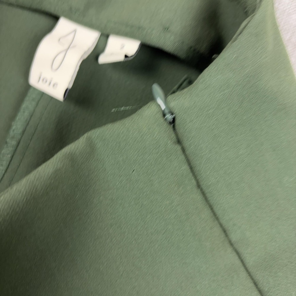 Joie Womens Size 2 Olive Green Wide Leg Crepe High Rise Dress Pants Trousers - Picture 10 of 12
